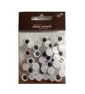 Oczy okrągłe samoprzylepne 1cm 50szt