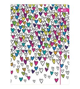 Teczka z gumką A4 My Love biała HAPPY COLOR