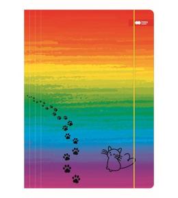 Teczka z gumką A4 Miaow tęcza HAPPY COLOR