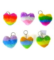 Brelok pluszowy serce 8x8cm MIX