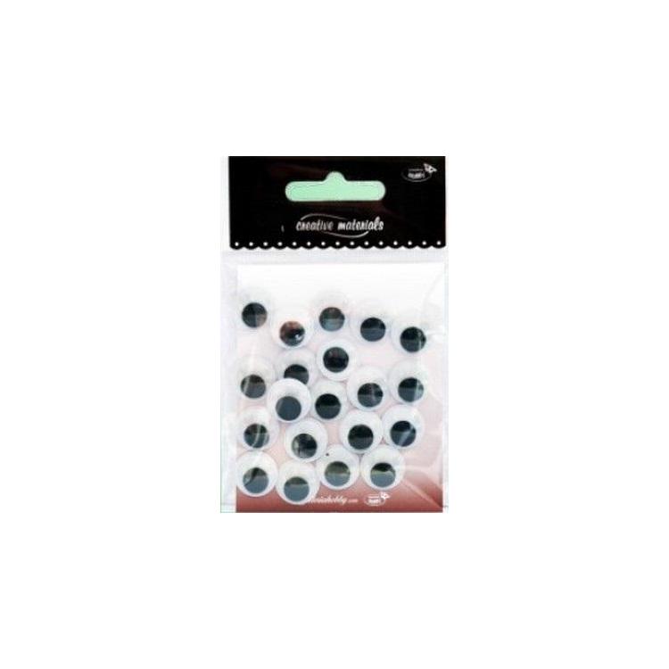 Oczy samoprzylepne 14mm 20szt
