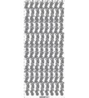 Stiker ażurowy srebrny