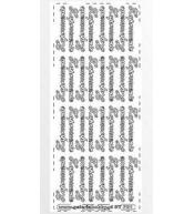 Stiker ażurowy 32szt zaproszenie srebrny