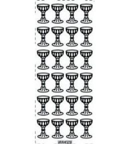 Stiker ażurowy 279 10x23cm złoty