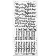 Stiker ażurowy z napisami polskimi10x23cm srebrny