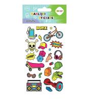 Naklejki 3D Puffy Text 10x20cm HAPPY COLOR