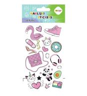 Naklejki 3D Puffy Funky Pink 10x20cm HAPPY COLOR