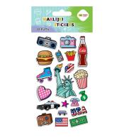 Naklejki 3D Puffy Funky Usa 10x20cm HAPPY COLOR