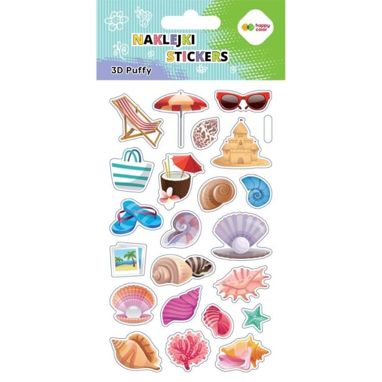 Naklejki 3D Puffy Sea 10x20cm HAPPY COLOR