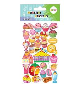 Naklejki 3D Puffy Sweets 10x20cm HAPPY COLOR