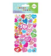 Naklejki 3D Puffy Hearts 10x20cm HAPPY COLOR