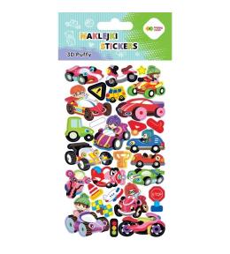 Naklejki 3D Puffy Vehicles 10x20cm HAPPY COLOR