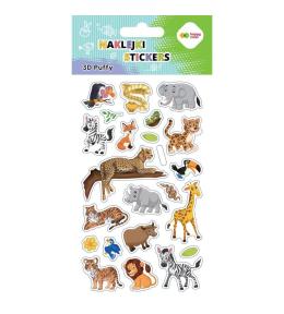 Naklejki 3D Puffy Wildlife 10x20cm HAPPY COLOR