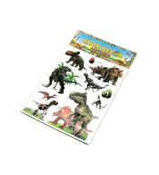 Naklejki 3D na ścianę dinozaury 50x31cm MIX