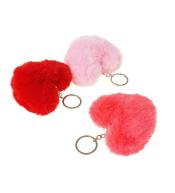 Brelok pluszowy Serce 8x8cm MIX