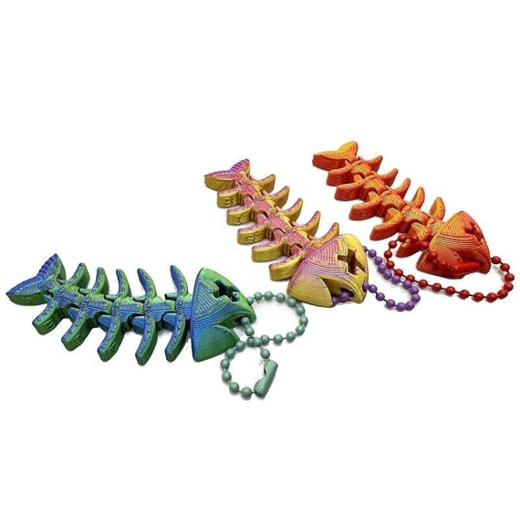 Brelok 3D szkielet ryby z zawieszką MIX