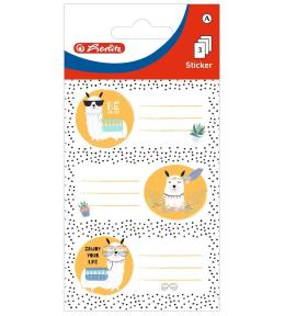 Naklejki na zeszyty Lama 9 sztuk