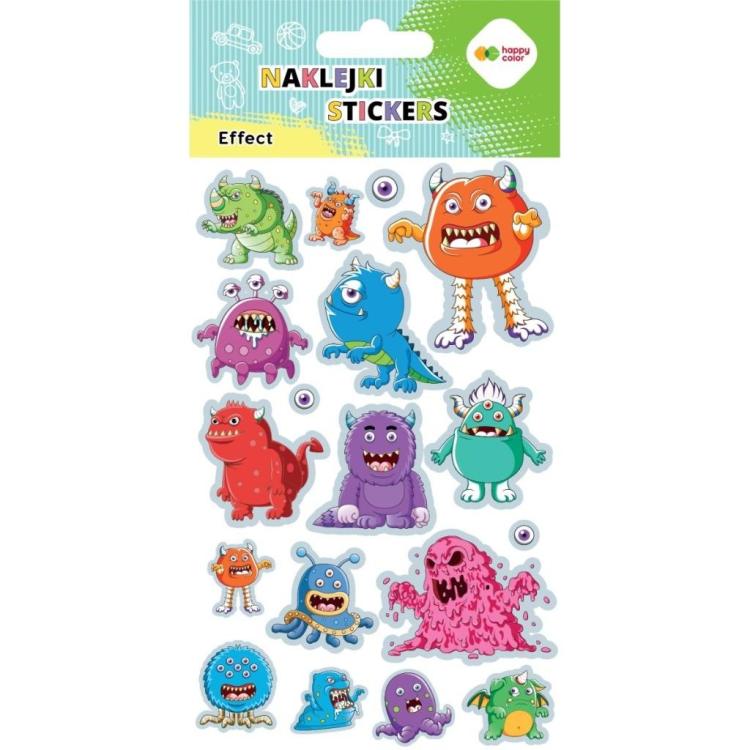 Naklejki Monsters 10x20cm HAPPY COLOR