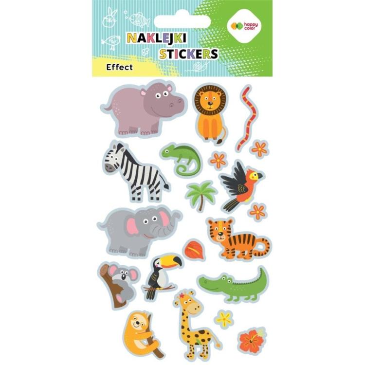 Naklejki Zoo 10x20cm HAPPY COLOR