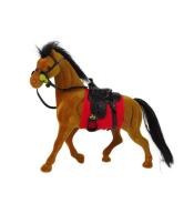 Brązowy aksamitny koń