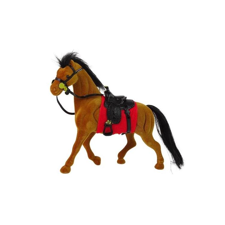 Brązowy aksamitny koń