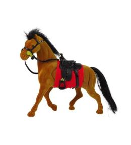 Brązowy aksamitny koń