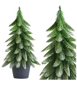 Choinka ozdobna Srebrne wykończenie 32x12cm