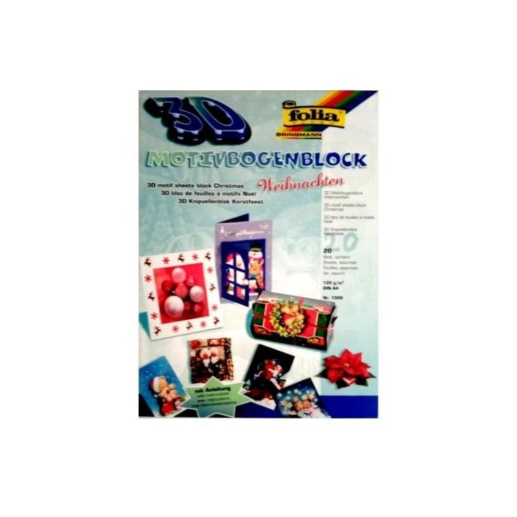 Blok techniczny 3D 20 arkuszy Święta