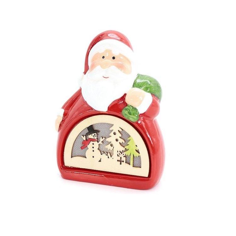 Dekoracja Mikołaj ze światłem LED