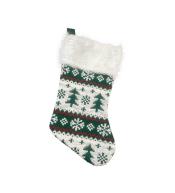 Skarpeta świąteczna w zielone choinki 41x22cm