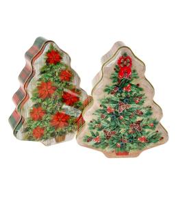 Pojemnik metalowy choinka MIX