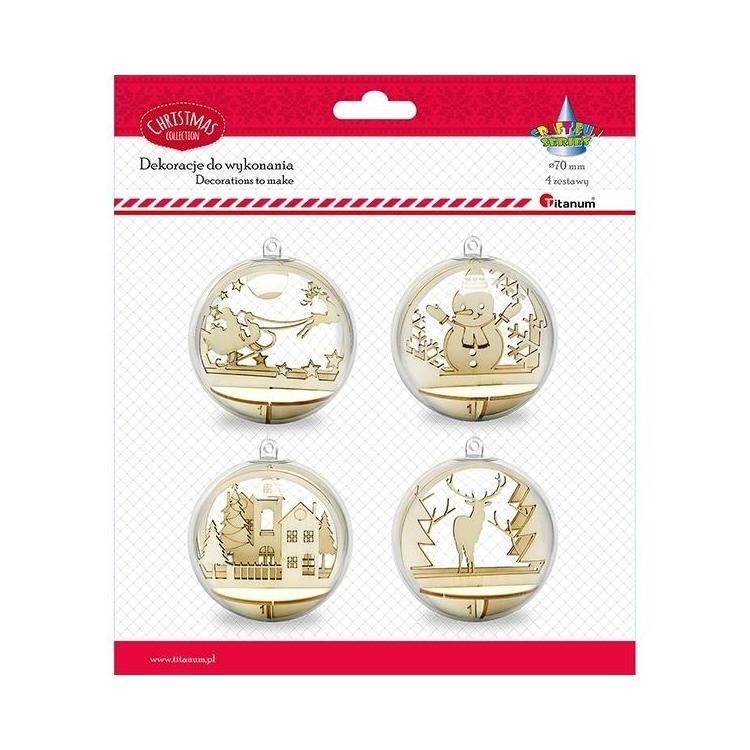 Zestaw do złożenia bombka akrylowa 70mm