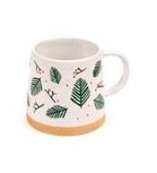 Kubek kamionkowy Gałązki sosny i jagody