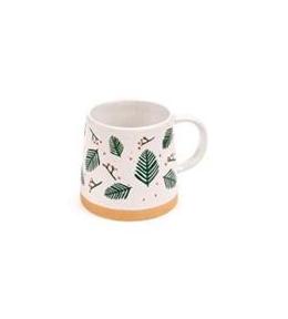 Kubek kamionkowy Gałązki sosny i jagody