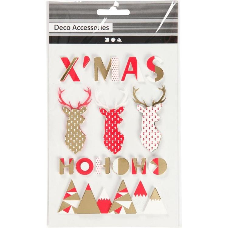 Naklejki 3D renifer 15 sztuk CREATIVE