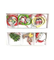 Zestaw zawieszek świątecznych drewniane MIX