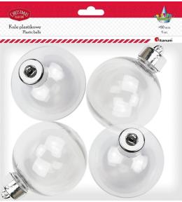 Bombki plastikowe kule 8cm 4szt