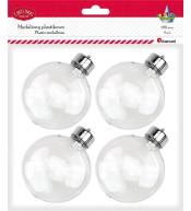 Bombki plastikowe kule 8cm 4szt