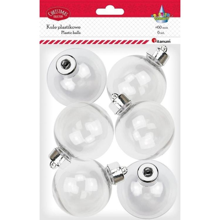Bombki plastikowe kule 6cm 6szt