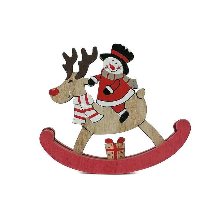 Bałwanek drewniany 15x12cm