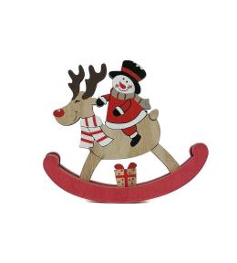 Bałwanek drewniany 15x12cm