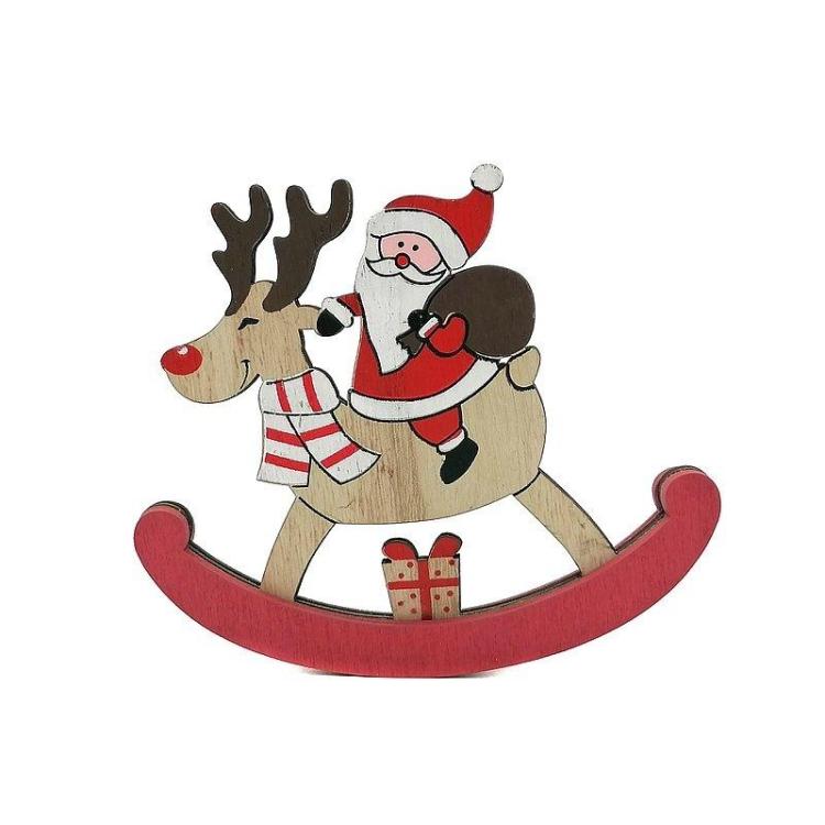 Mikołaj drewniany 15x12cm
