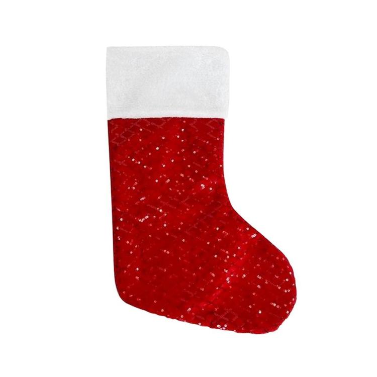 Skarpeta świąteczna Mikołaja błyszcząca 27x44cm