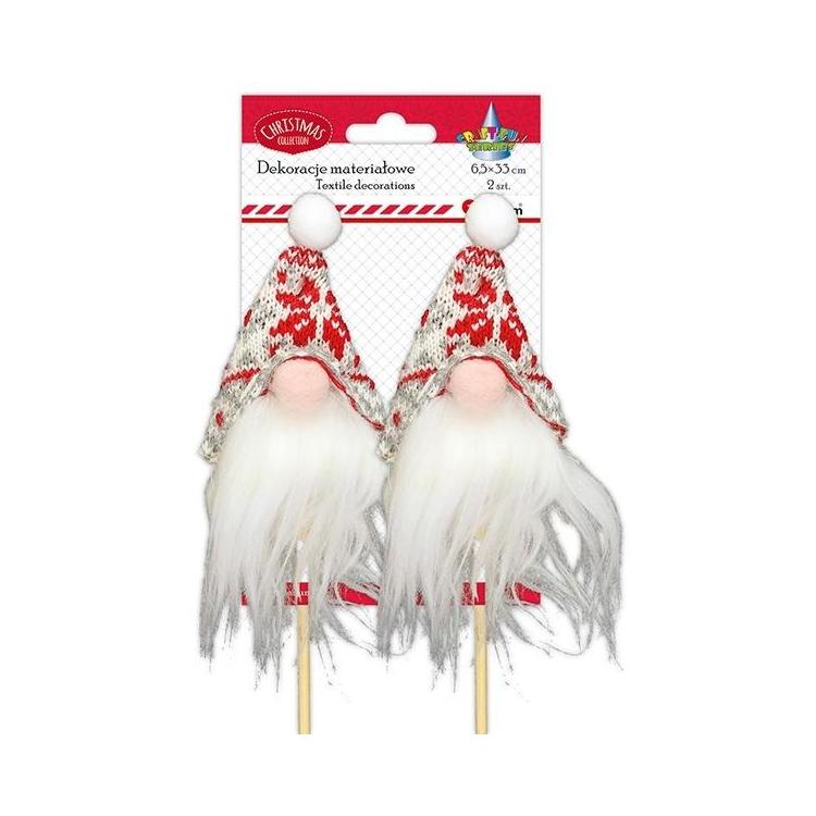 Głowa skrzata na piku 3D 65x150mm 2szt