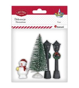 Latarnie uliczne choinka bałwan