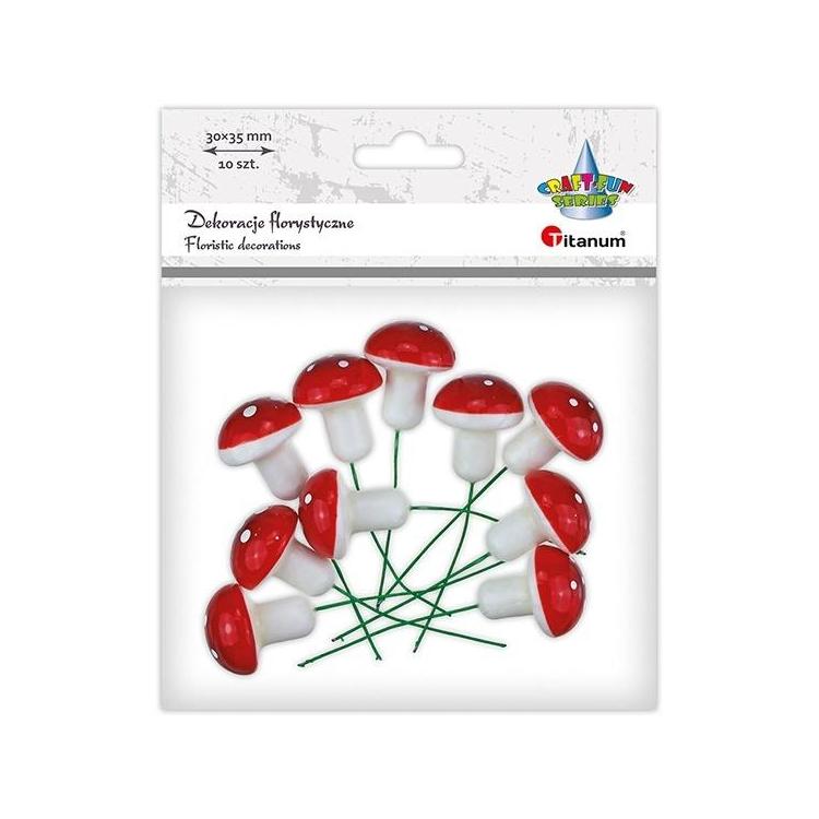 Muchomory styropianowe 30x35mm 10szt