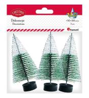 Drzewka plastikowe Choinki 10cm x 50mm 3szt ziel