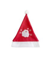 Czapka świąteczna z aplikacją Mikołaja 29x43cm