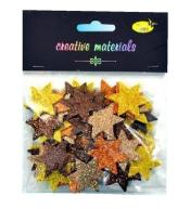 Gwiazdki z pianki brokatowej kolorowe 60szt