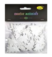 Choinki z pianki brokatowej białe ok 60szt